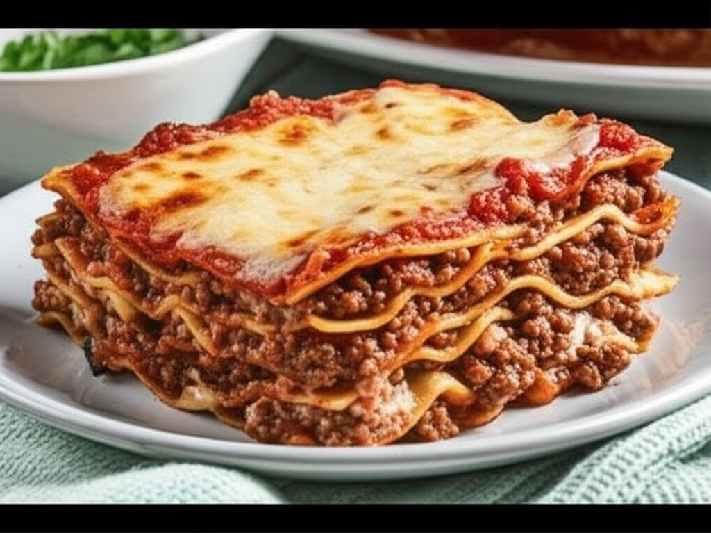 Classic and Simple Meat Lasagna