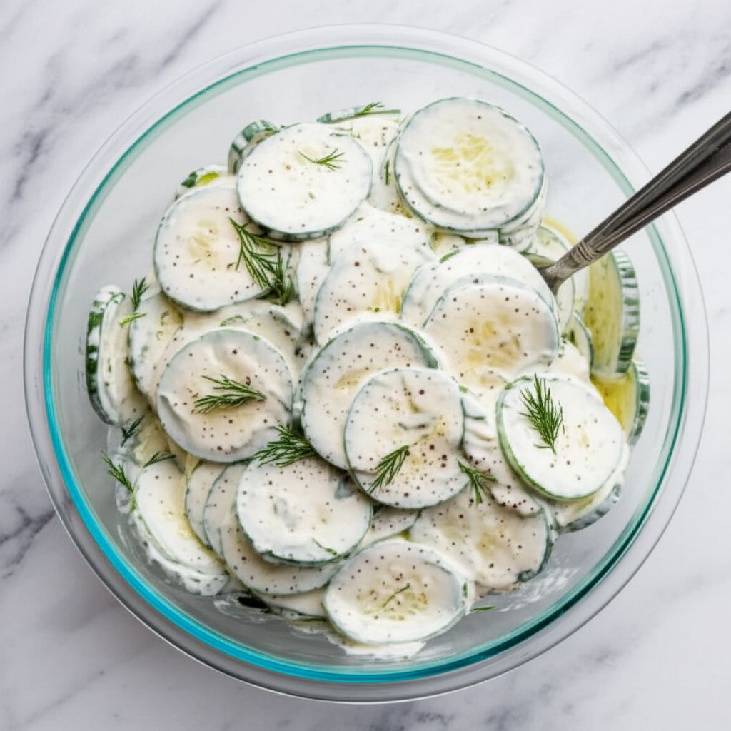 Creamed Cucumber Slices