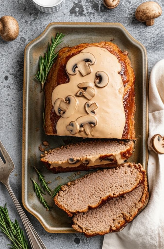 Creamy Mushroom Meatloaf