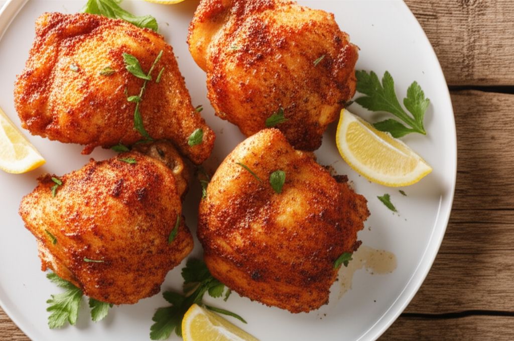 Crispy and Tender Baked Chicken Thighs