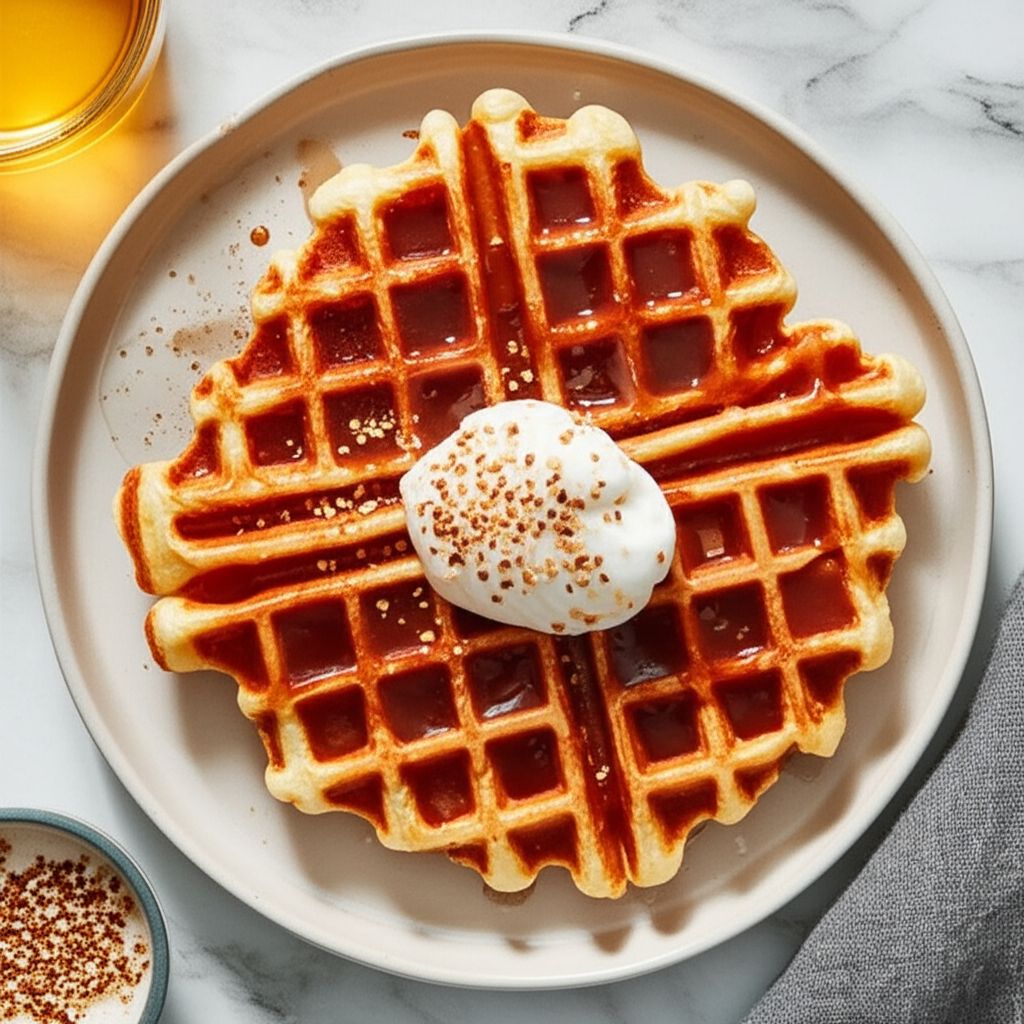 Crispy Eggless Waffles