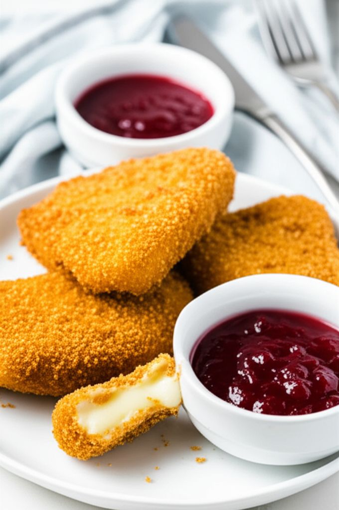 Deep-Fried Camembert and Cranberry Sauce