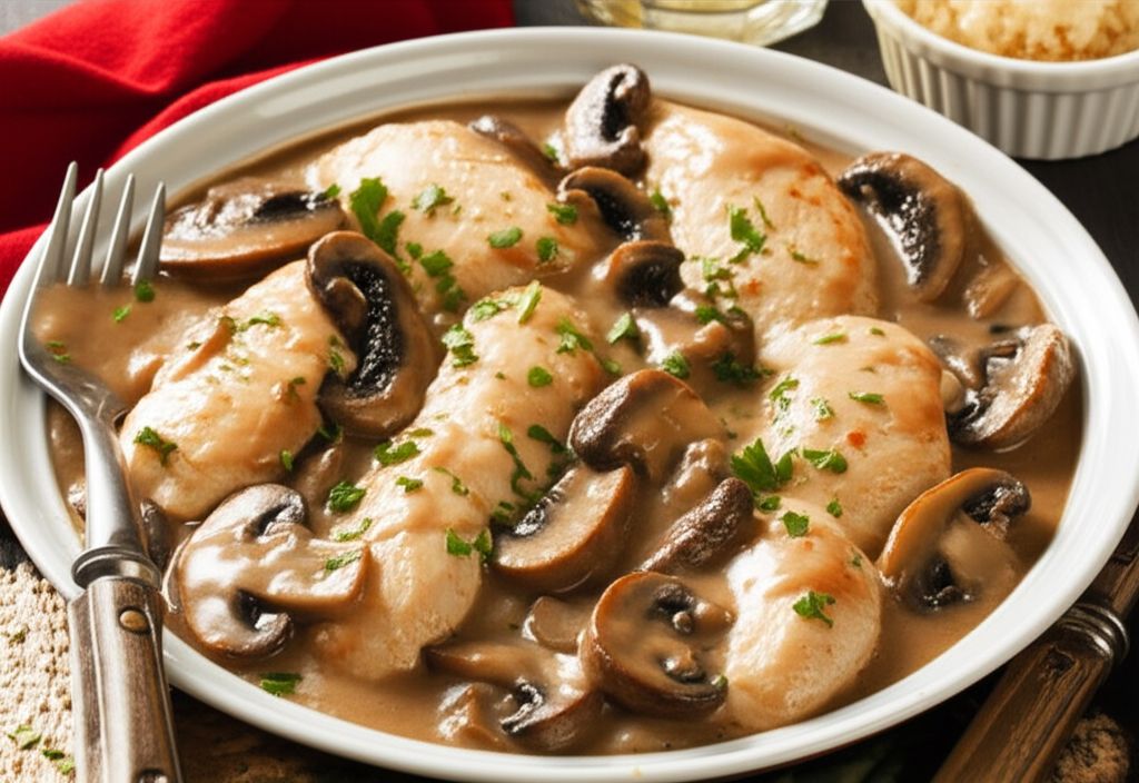 Delicious Chicken and Mushroom Casserole