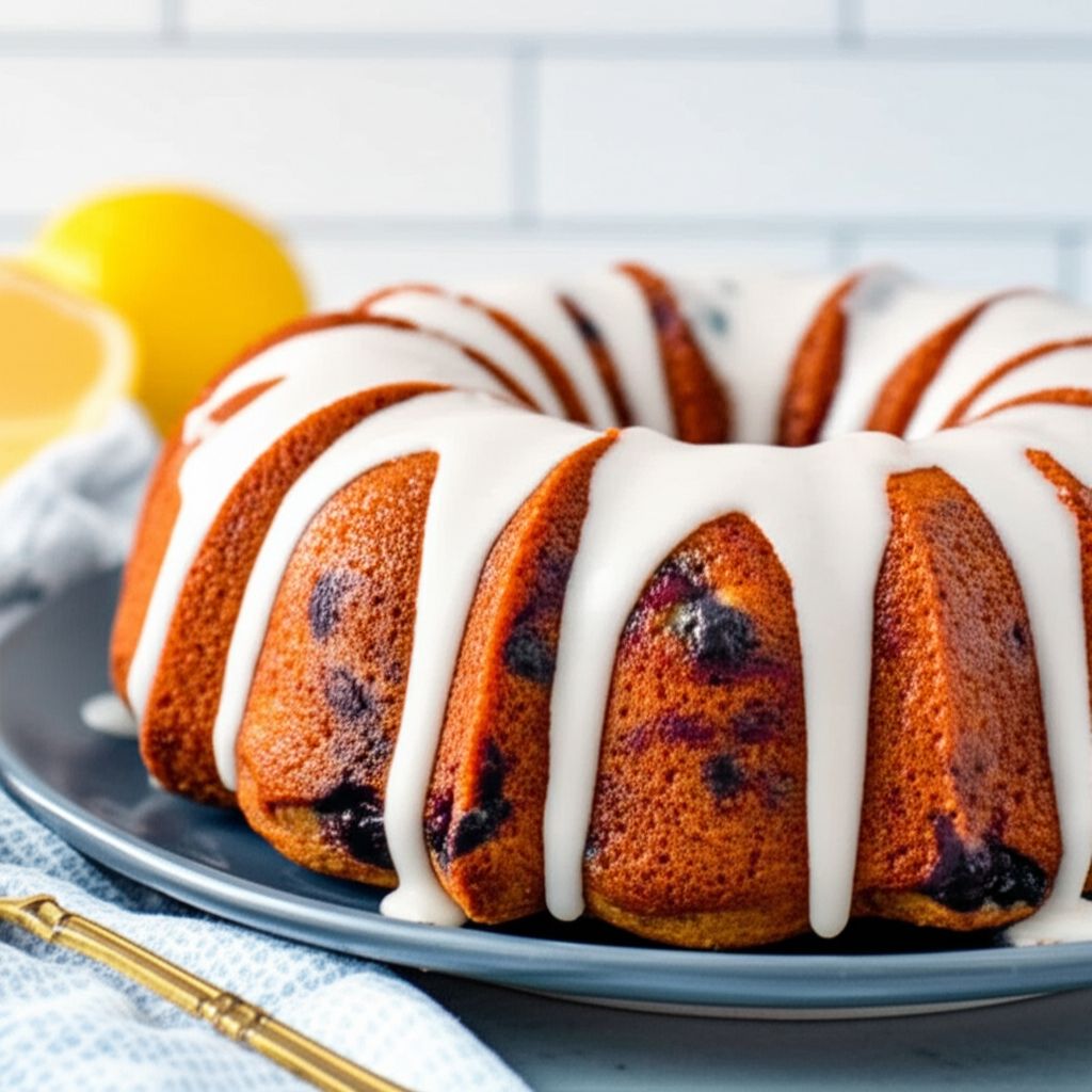 Easy Lemon-Blueberry Bundt Cake