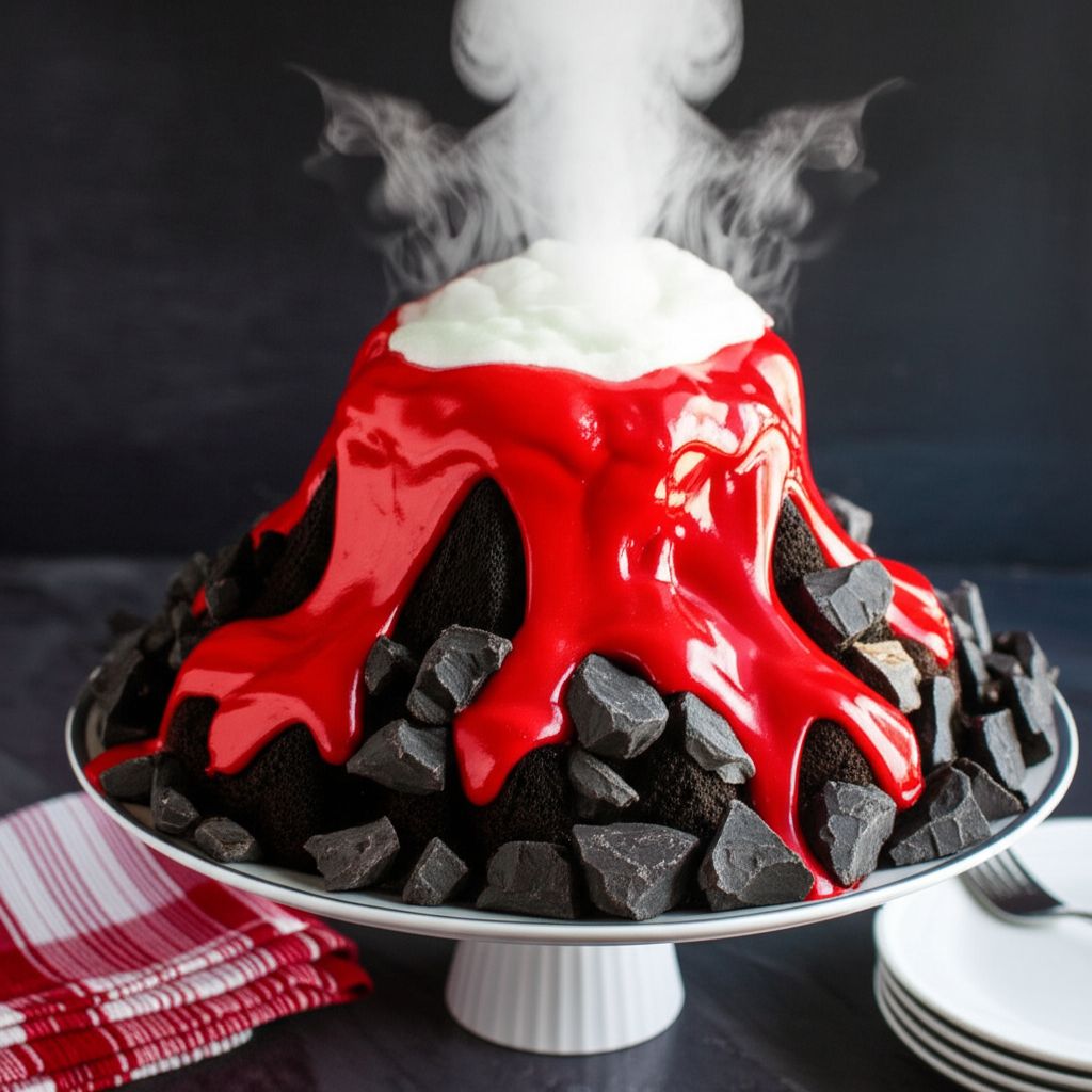 Erupting Volcano Cake