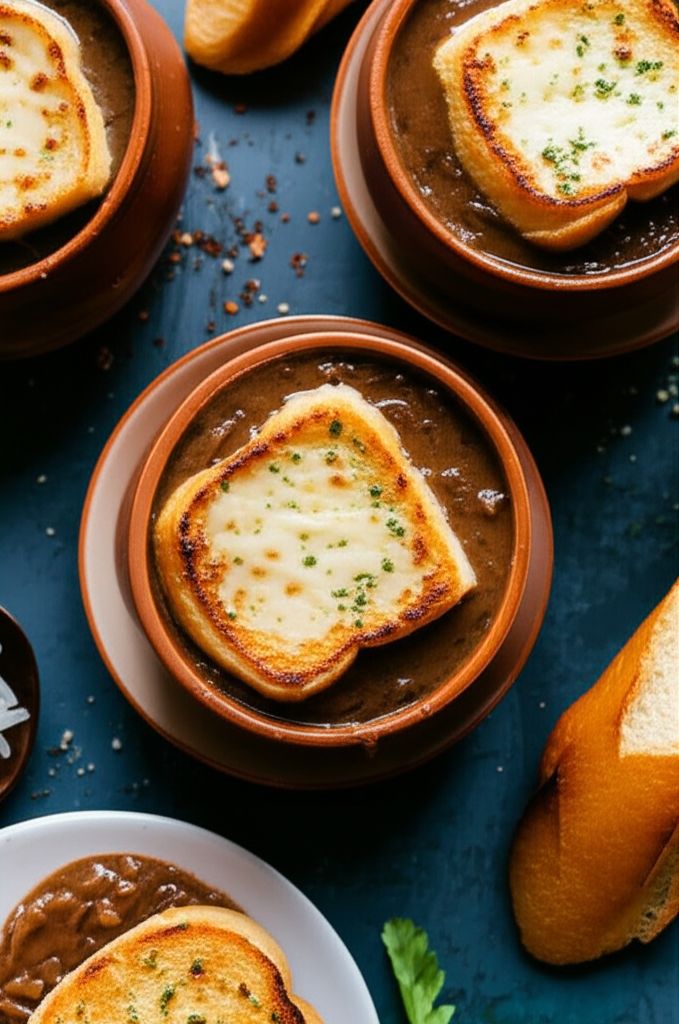 French Onion Soup with Homemade Beef Stock