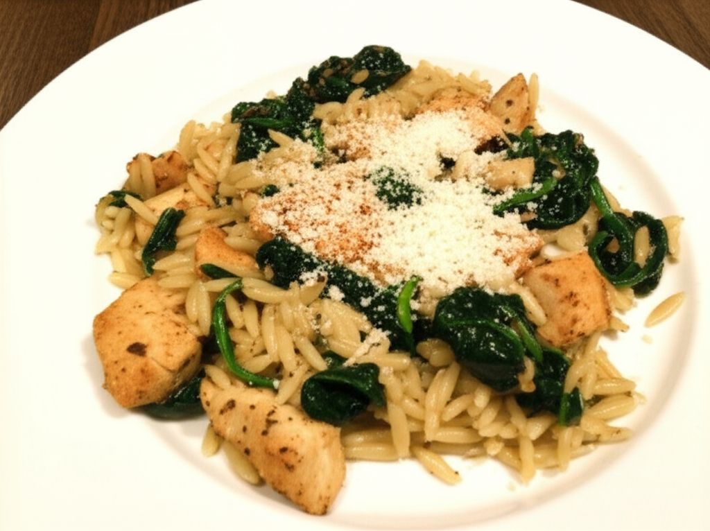 Garlic Chicken with Orzo Noodles