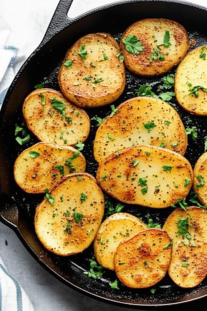 Garlic Herb Skillet Potatoes