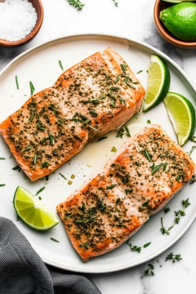 Grilled Salmon Steaks Italian-Style