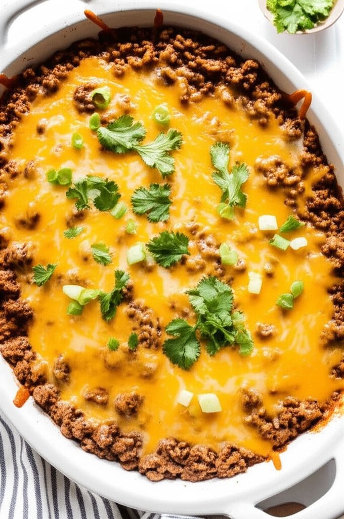 Hot Baked Taco Dip
