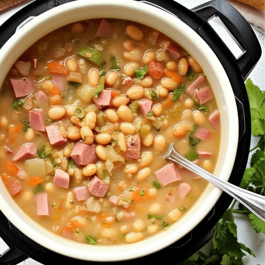 Instant Pot Navy Bean and Ham Soup
