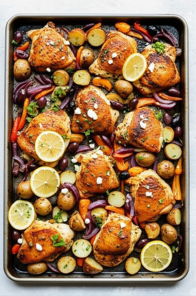 Mediterranean Chicken Sheet Pan Dinner