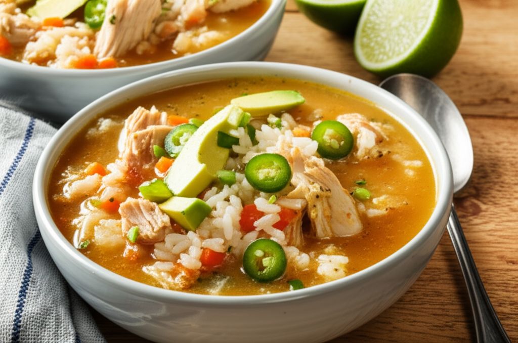 Mexican Chicken and Rice Soup (Sopa de Pollo y Arroz)