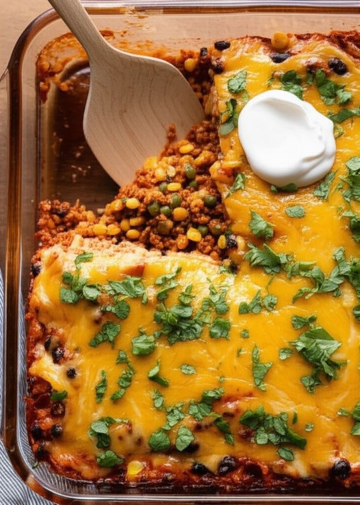 Mexican Chicken Taco Casserole