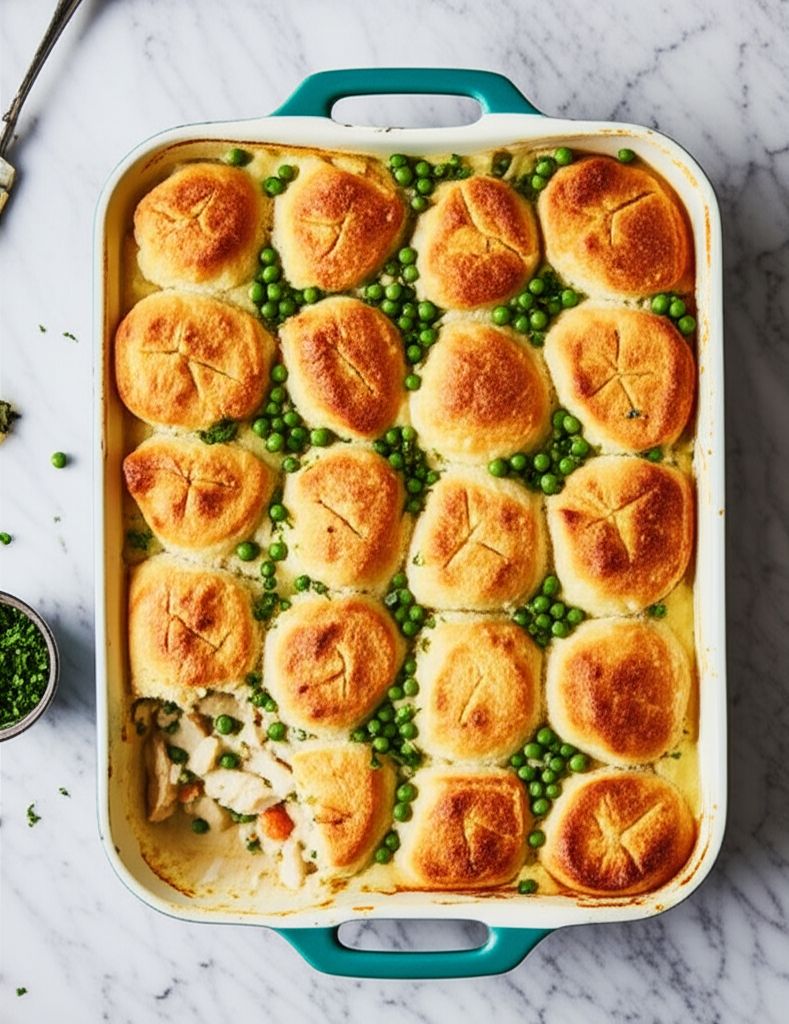 Mom's Fabulous Chicken Pot Pie with Biscuit Crust