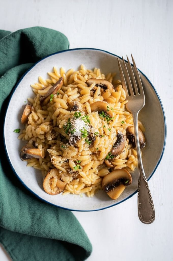 Mushroom Orzo