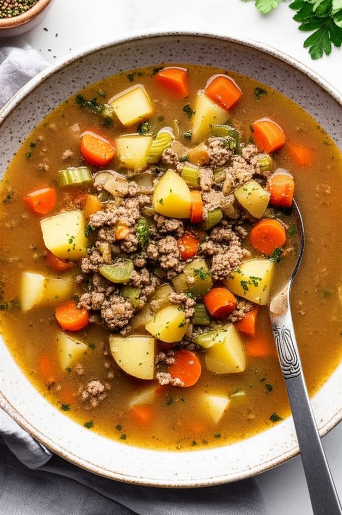 My Mom's Hamburger and Potato Soup