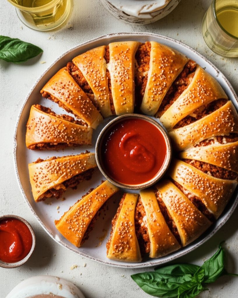 Pizza Stuffed Crescent Ring