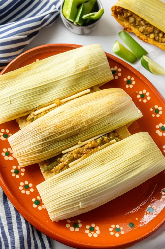 Poblano and Cheese Tamales (Tamales de Rajas con Queso)