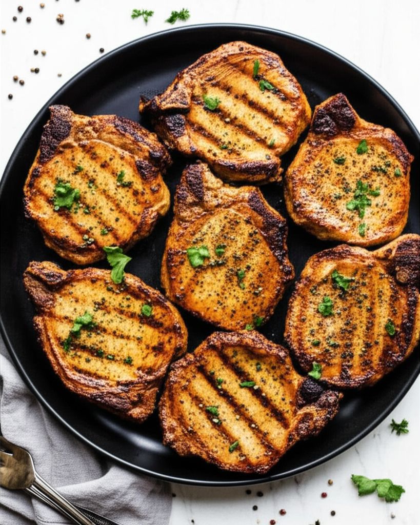 Pork Chops with Dill Pickle Marinade