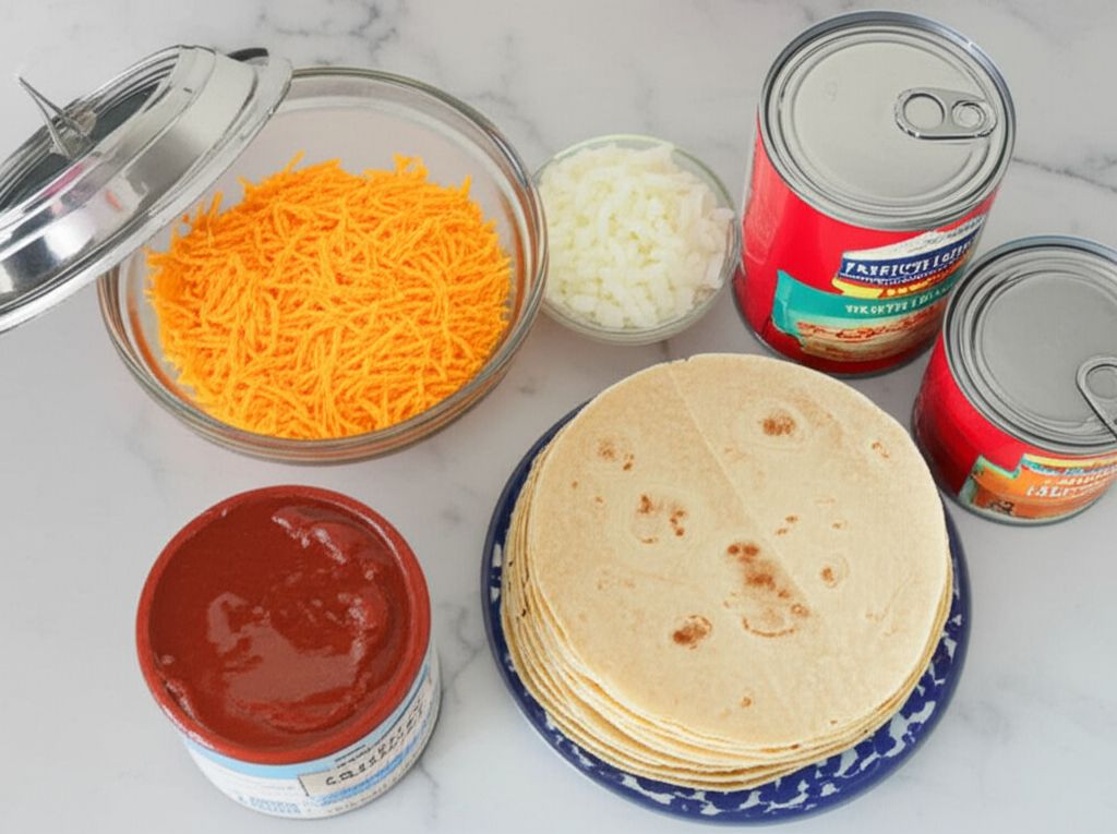 Refried Bean and Cheese Enchiladas