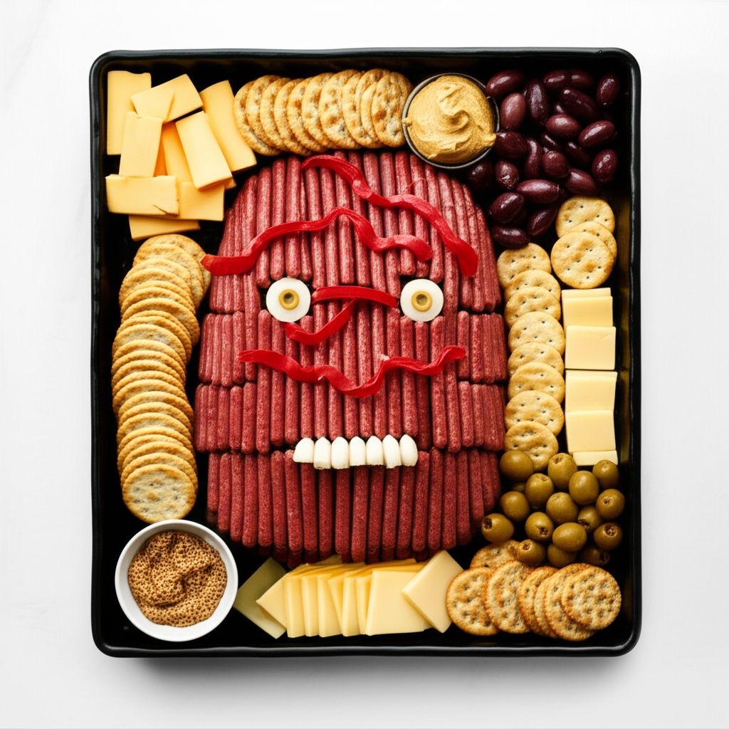 Sausage Head Charcuterie Board
