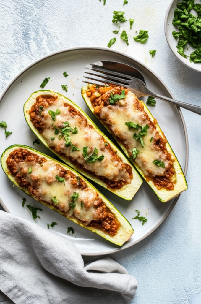 Sausage-Stuffed Zucchini