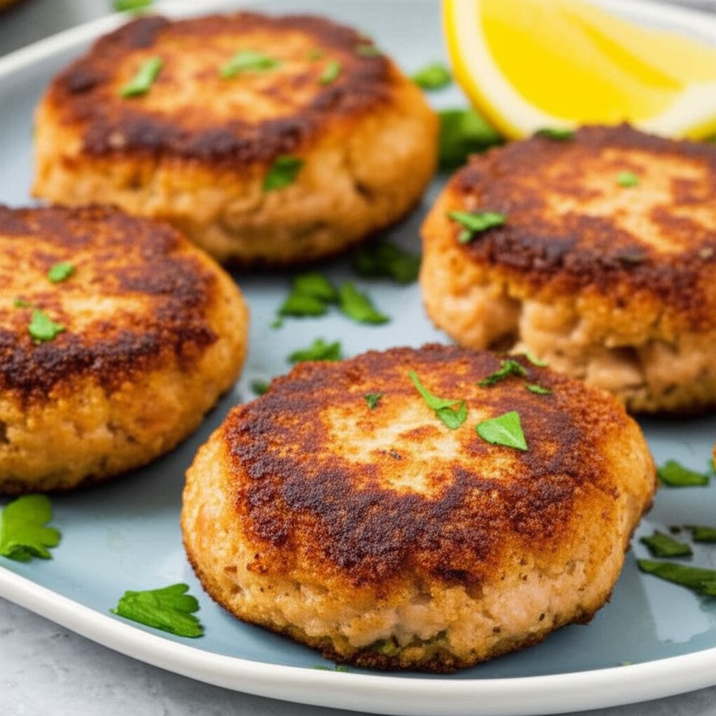 Simple Salmon Cakes Made with Oatmeal