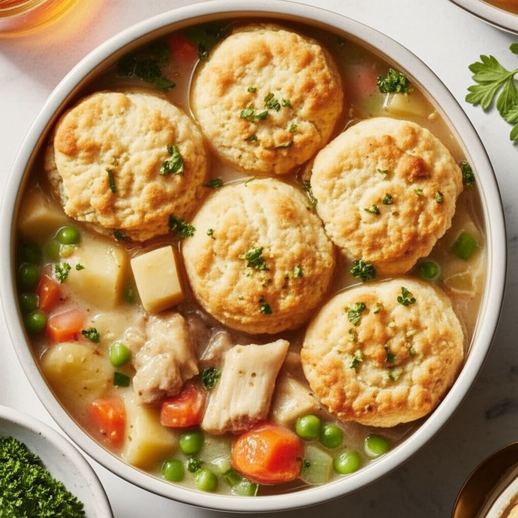 Slow Cooker Chicken Pot Pie With Biscuits