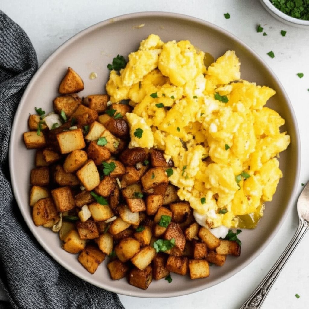 Spicy Potatoes and Scrambled Eggs