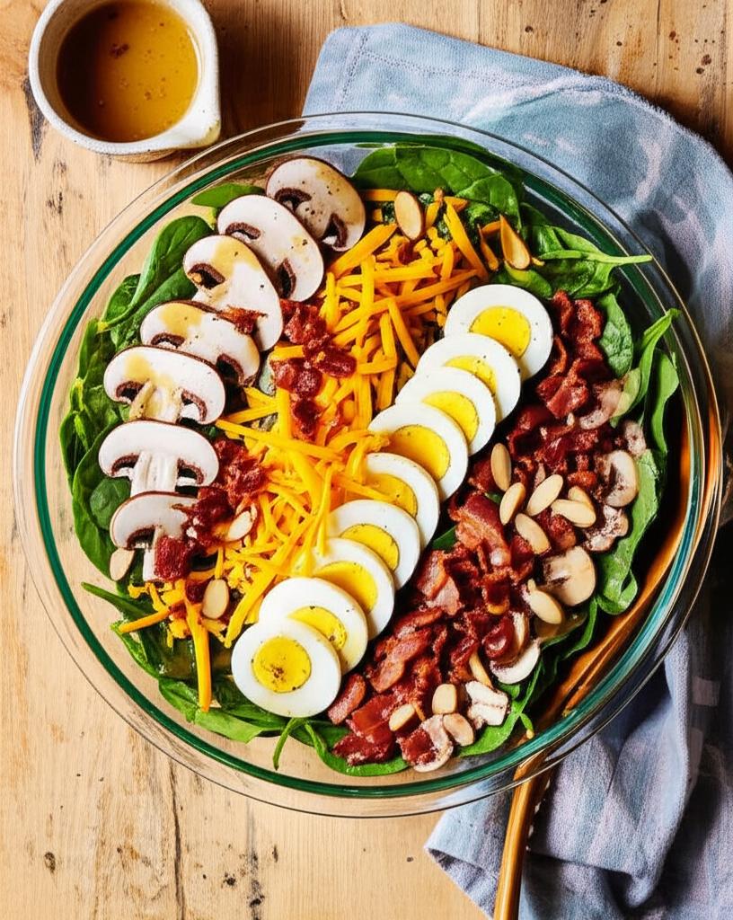 Spinach Salad with Warm Bacon Dressing