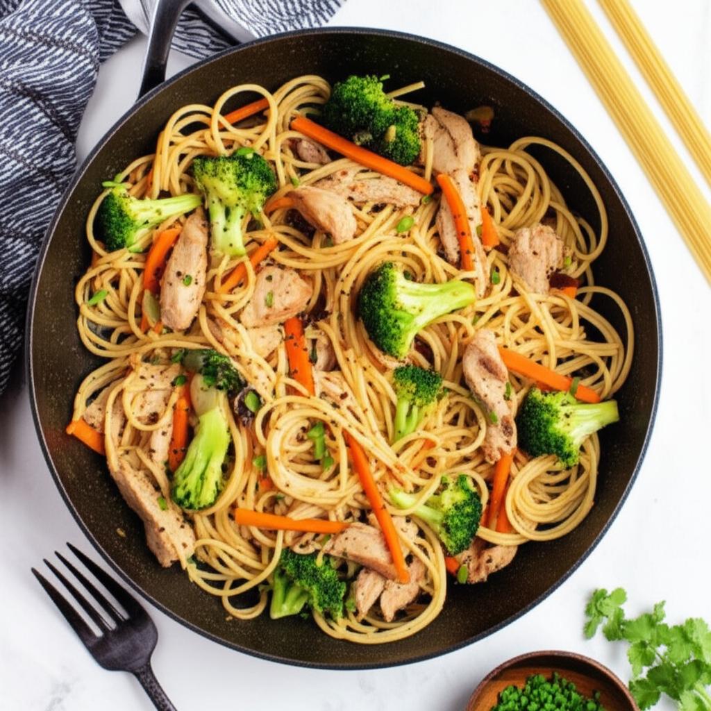 Stir Fried Pasta with Veggies