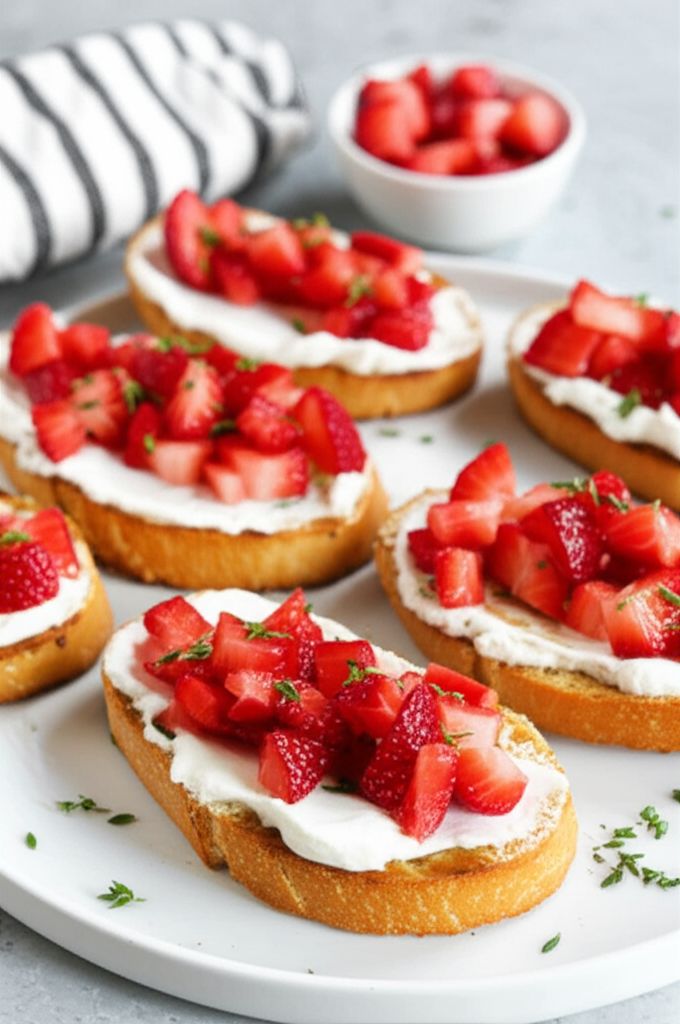Strawberry Goat Cheese Bruschetta