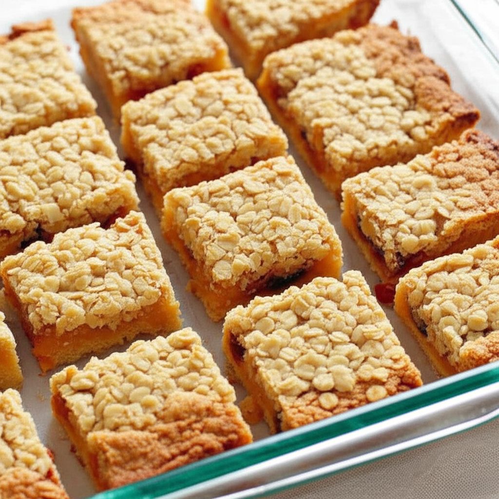 Apricot-Cherry Bars With Oatmeal Crumble Topping
