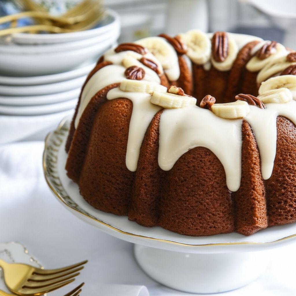 Banana Butter Pecan Cake