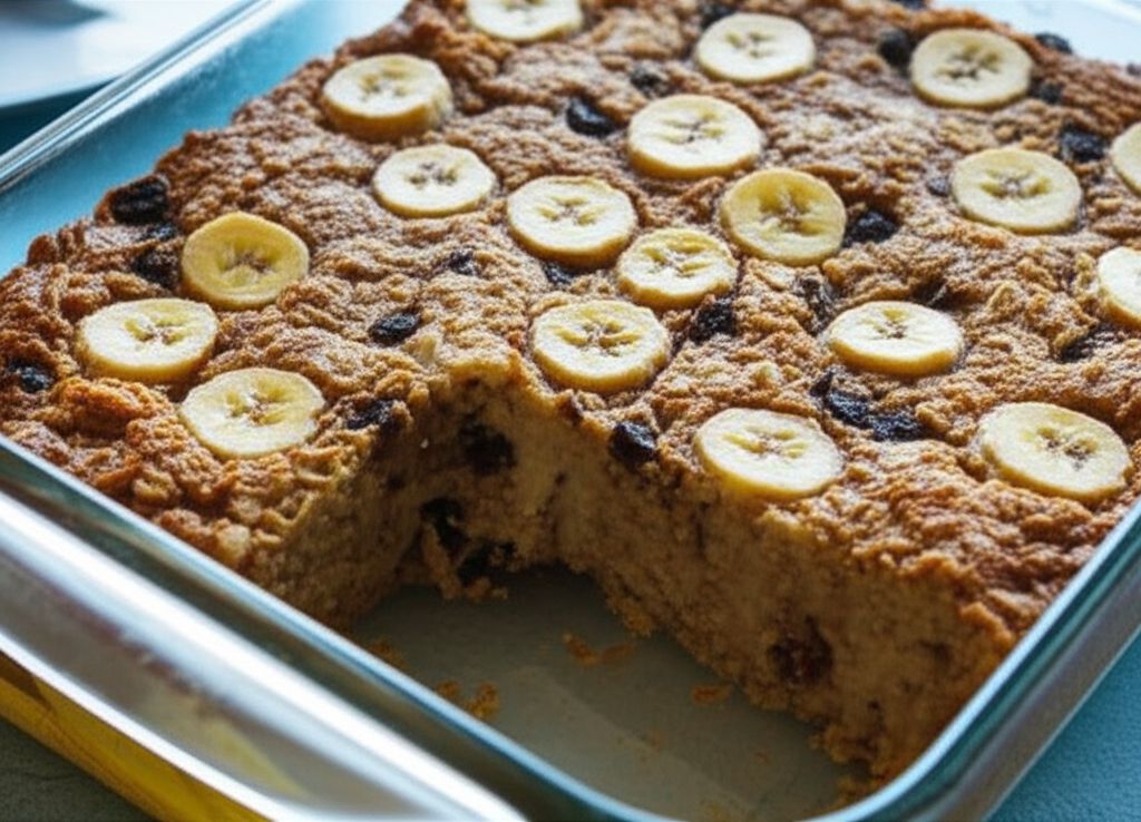 Banana Oat Bread Pudding