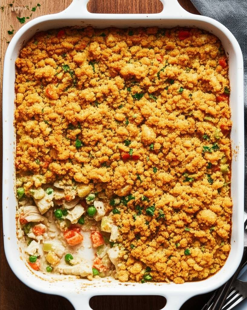 Buttermilk Chicken and Corn Flake Baked Casserole