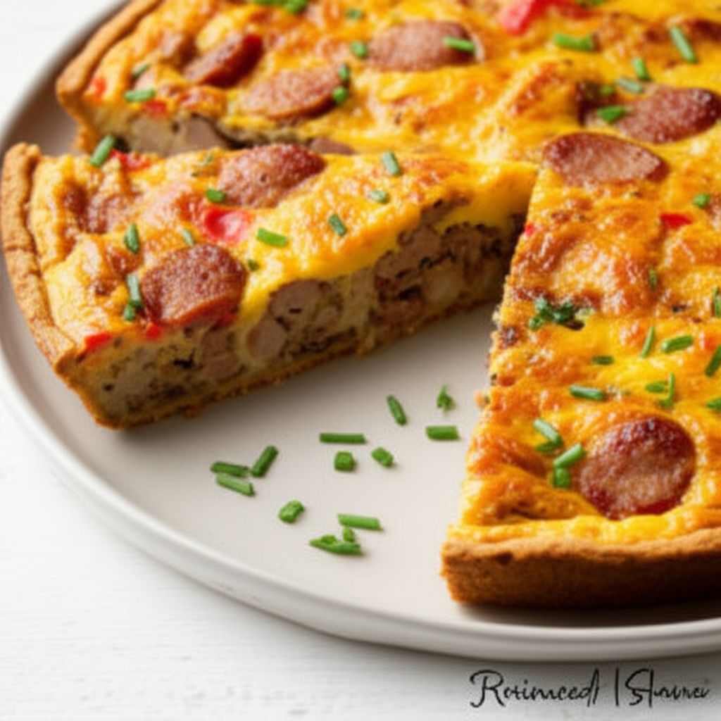 Cauliflower-Crusted Quiche with Hillshire Farm® Smoked Sausage