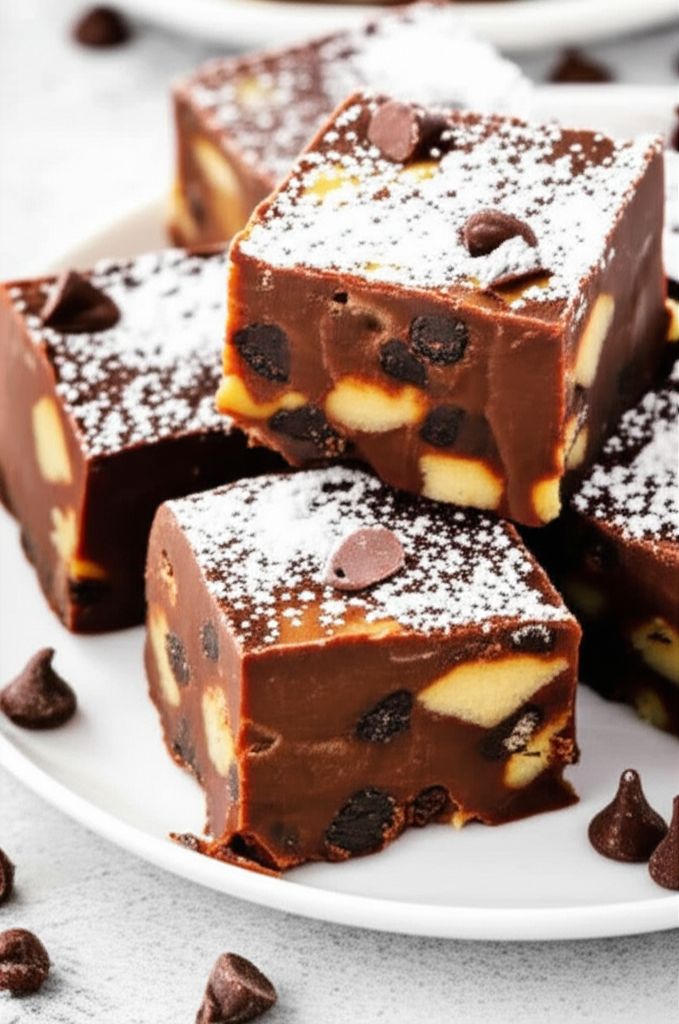 Chocolate Chip Cookie Dough Fudge