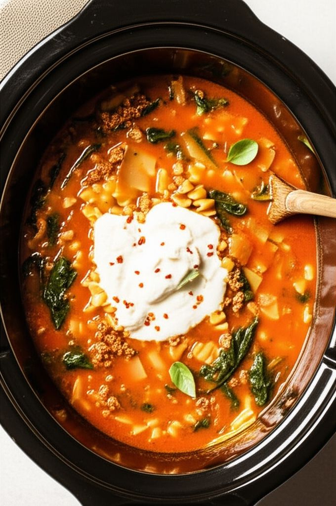 Crockpot Lasagna Soup