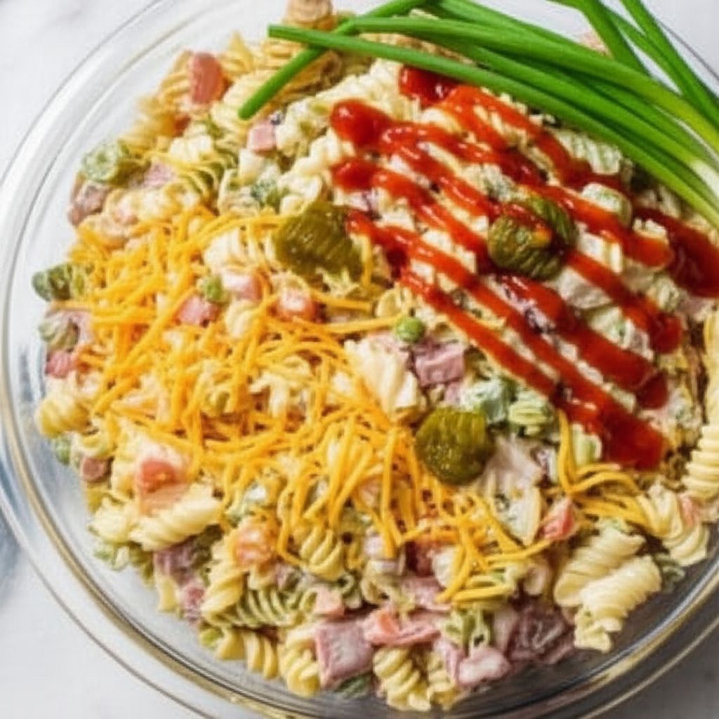 Fiesta Pasta Salad with Dill Pickles