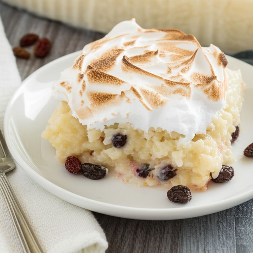 Grandma's Baked Rice Pudding with Meringue