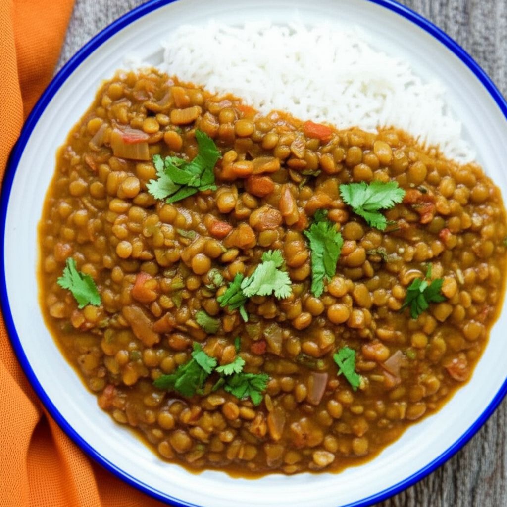 Indian Lentils and Spinach