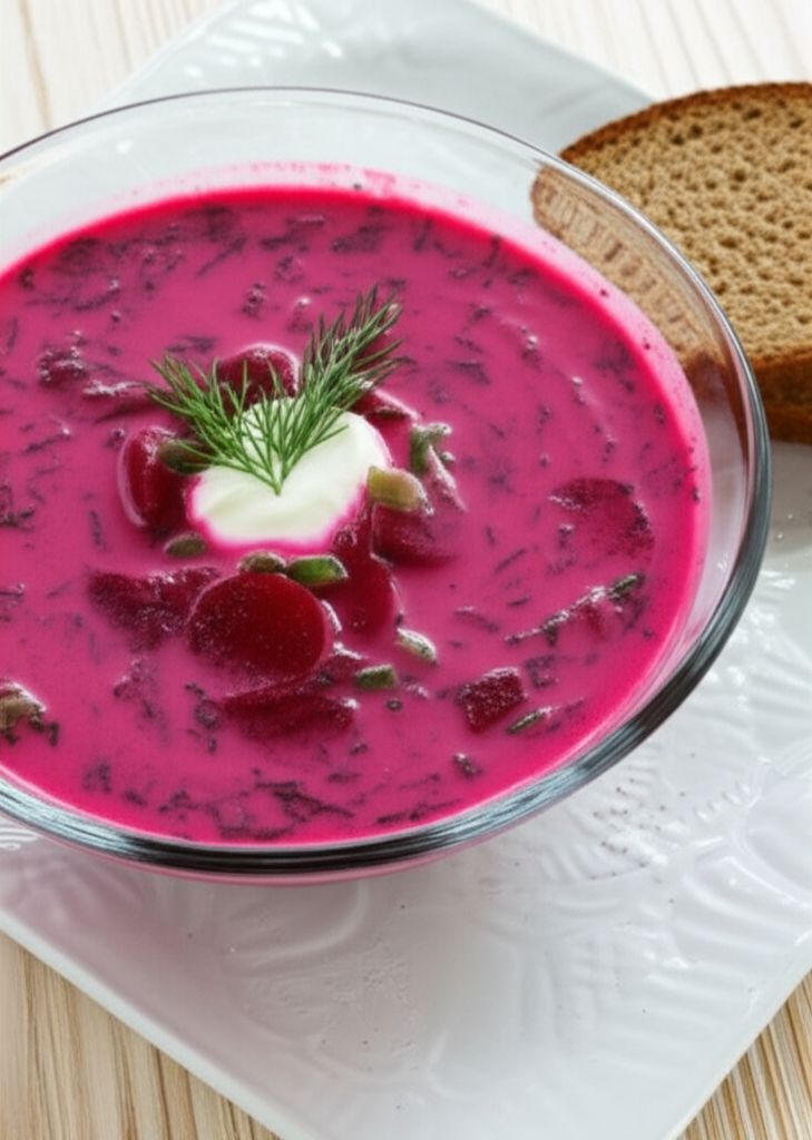 Nina's Russian Cold Beet Soup (Kholdnyk)
