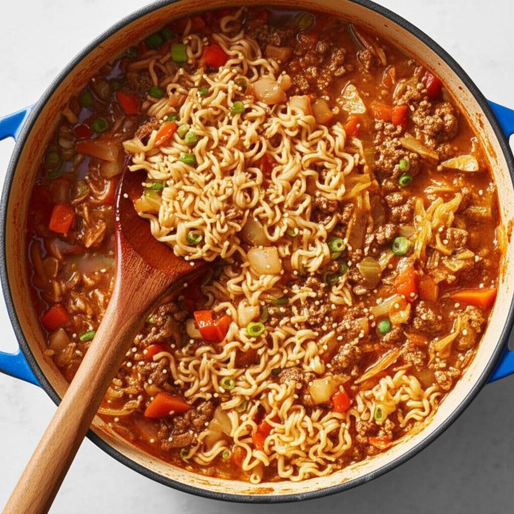 One-Pot Beef Ramen Noodles