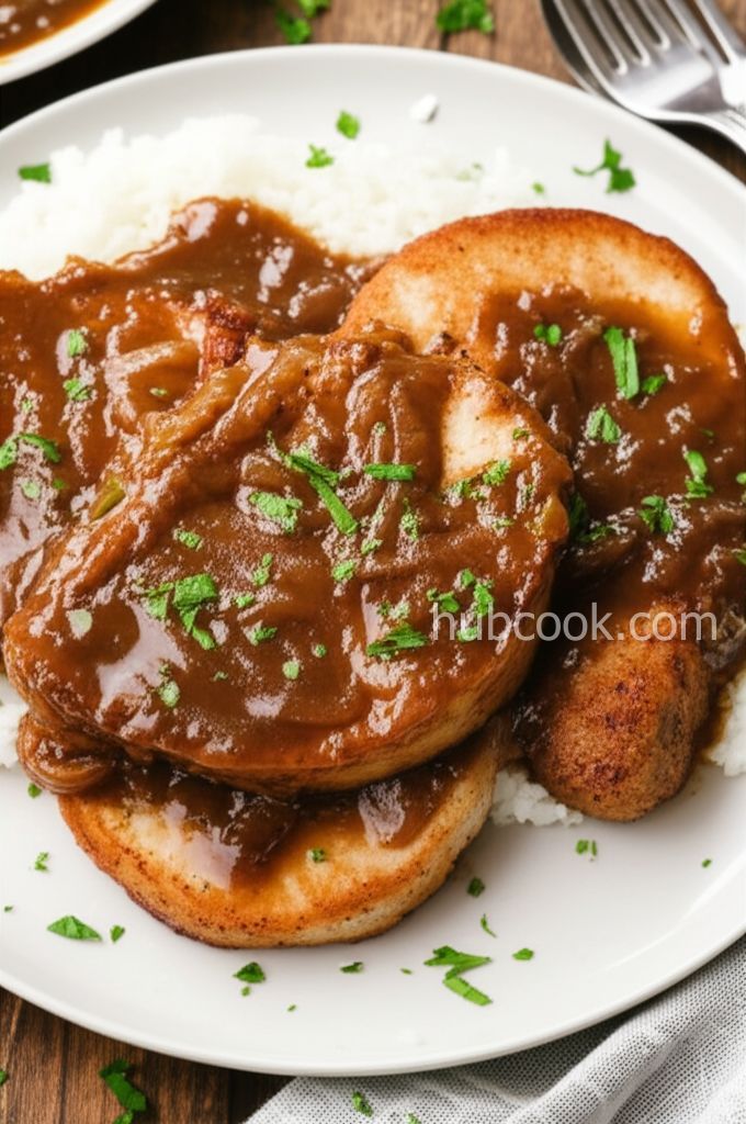 Pork Chops Smothered in Onion Gravy
