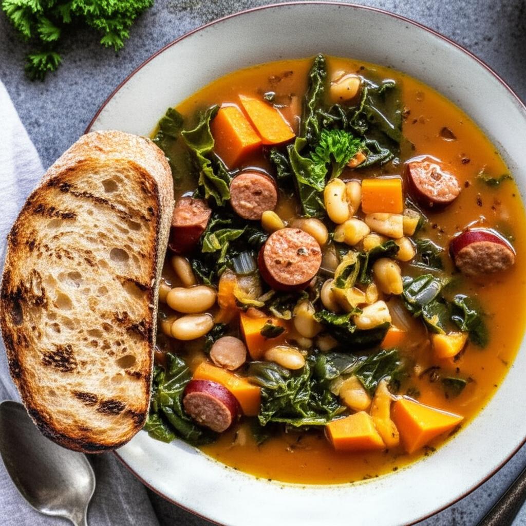 Sausage, Kale, and Sweet Potato Soup