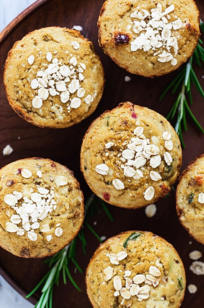 Savory Sausage, Cheese and Oat Muffins