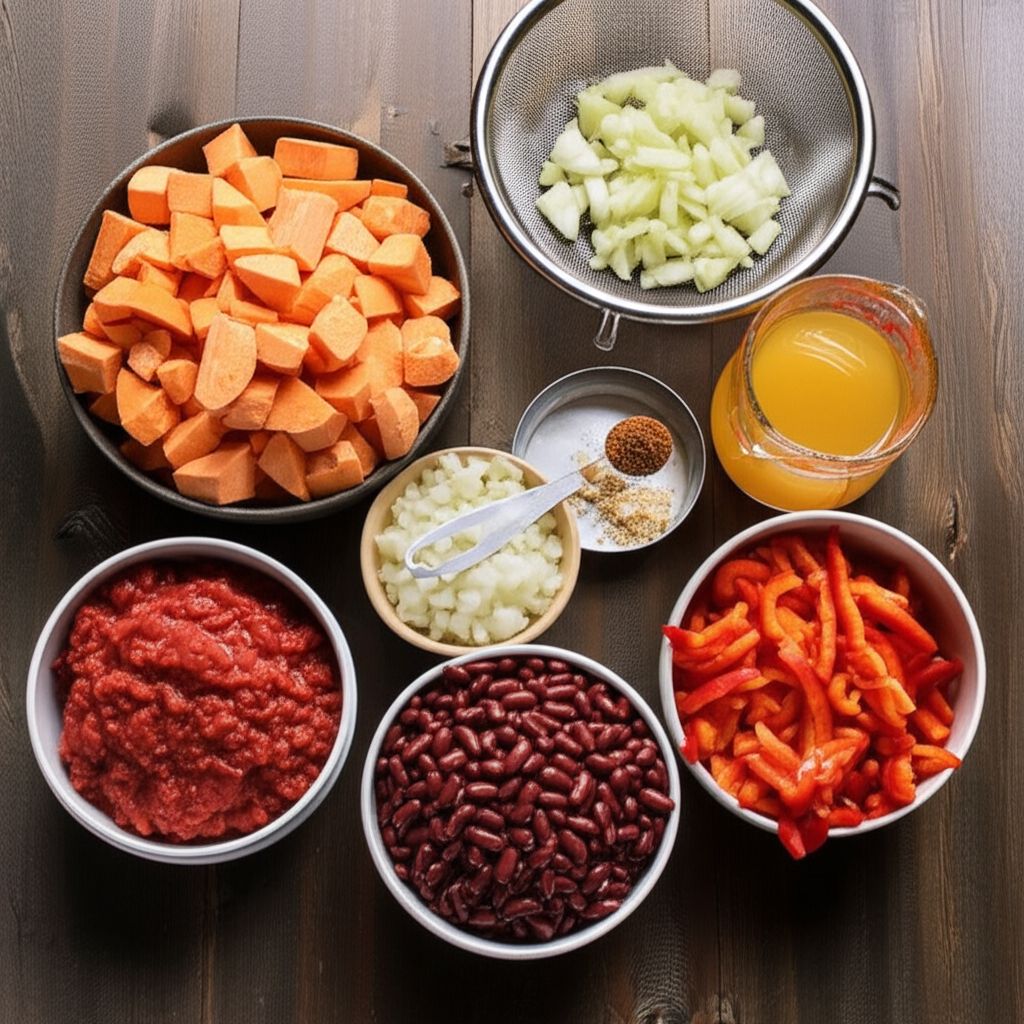 Slow Cooker Vegan Sweet Potato Chili