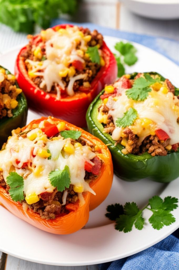 Spanish Rice Stuffed Bell Peppers
